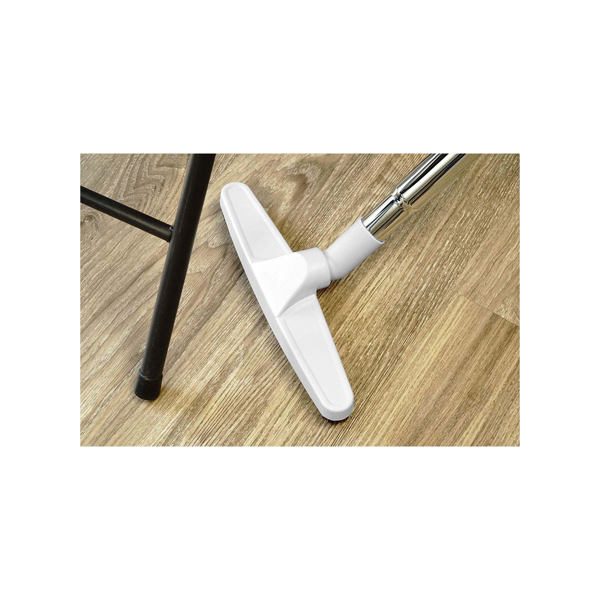 Central Vacuum Hard Floor Vacuum Brush Attachment with Natural Bristles |  White | 12 inch