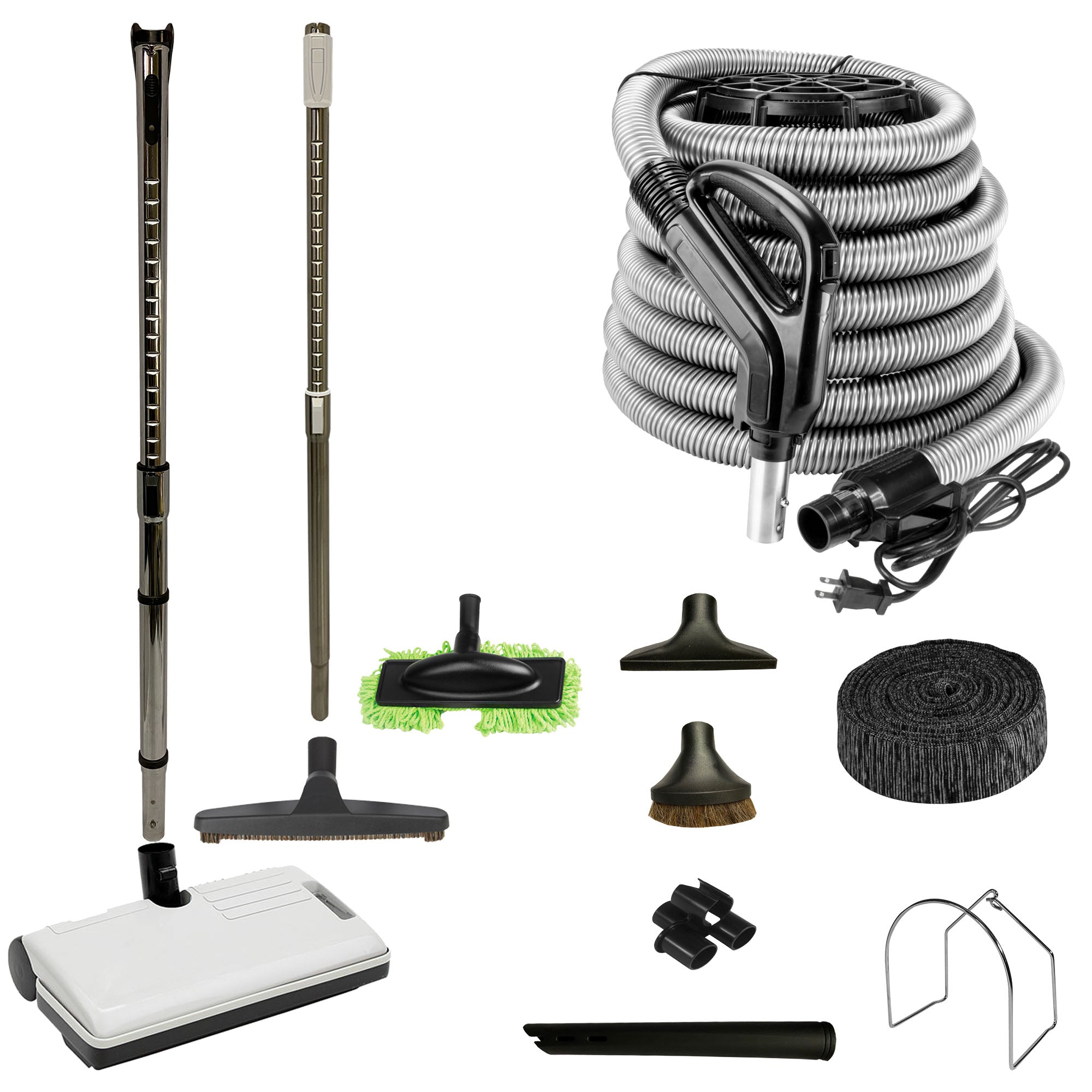 VPC Central Vacuum Accessory Kit with Sweep N' Groom Powerhead and Deluxe Tool Set with Bonus Tools